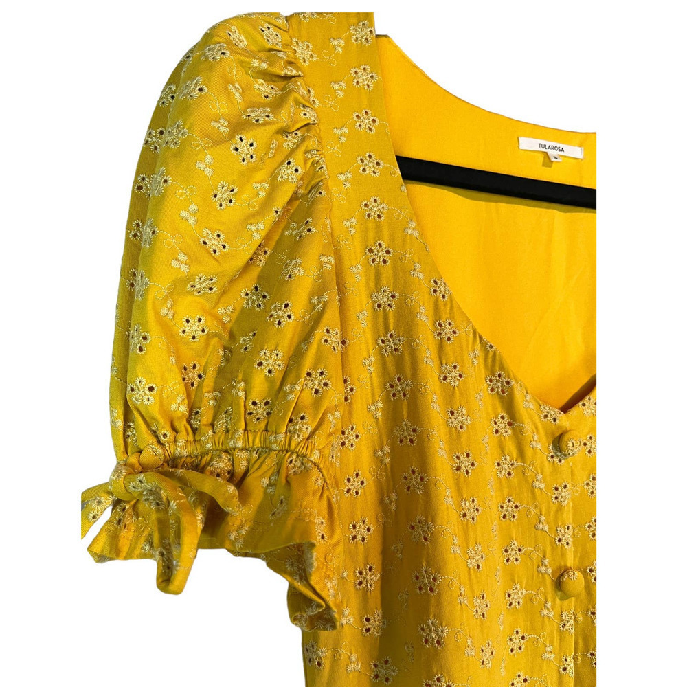 Tularosa Yellow Mini Floral Dress /  New With Tags - Picture 4 of 8